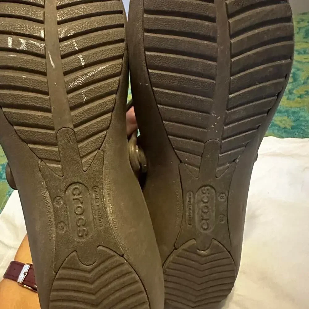 Dark gray crocs mary jane